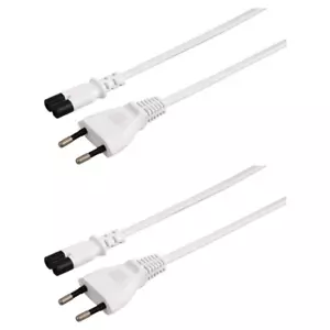 Hama® Netzkabel 2polig Eurostecker Netzstecker Stromkabel Laptop Konsolen [2er] - Bild 1 von 5