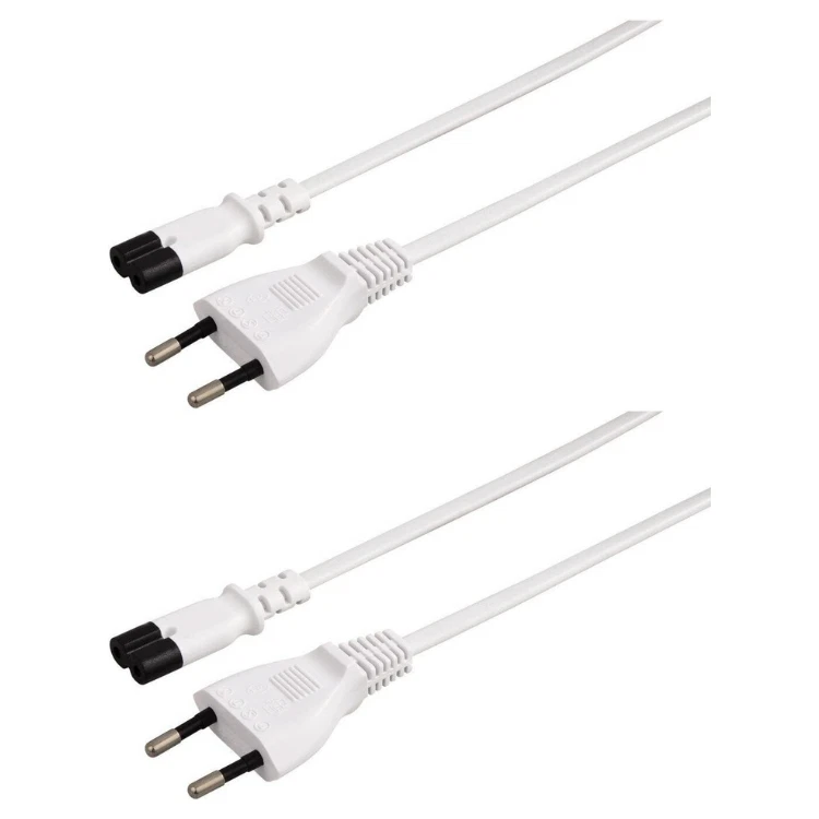 Hama® Netzkabel 2polig Eurostecker Netzstecker Stromkabel Laptop Konsolen [2er] - Bild 1 von 4
