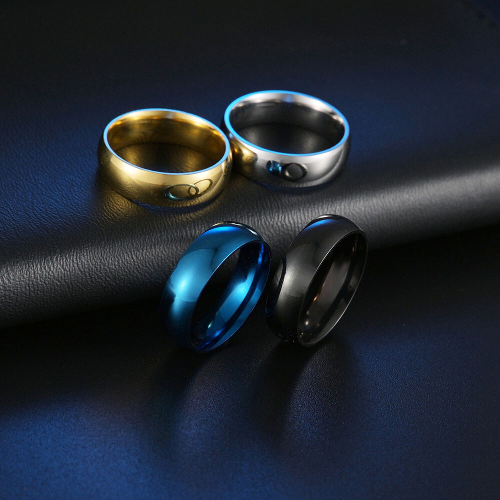 Anello In Titanio Nero Con Striature Argento | Disponibile! | Fort Tempus - Foto 9