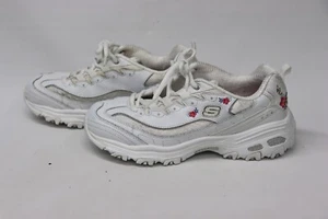 Skechers D'Lites Damen Gr. 9 Bright Blossom Sneaker weiß Leder Sportschuh - Bild 1 von 20