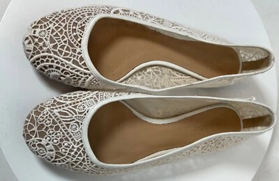 CHLOÉ White Lace Ballet Flats Womens EUR 35.5 US 5 - Image 1 of 4