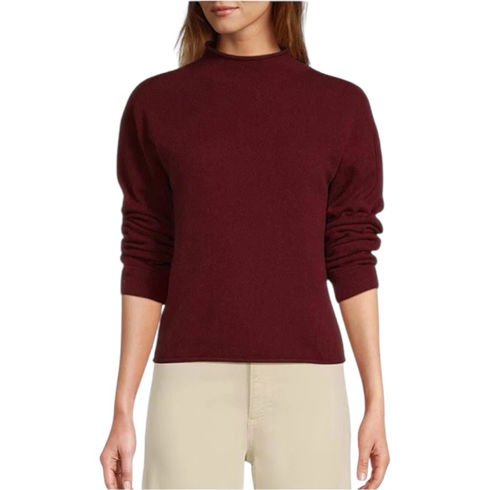 Nuevo con etiquetas Suéter Antonio Melani Jessica Cuello Simulado Cachemira en Zinfandel Talla Mediana Foto 1 de 4