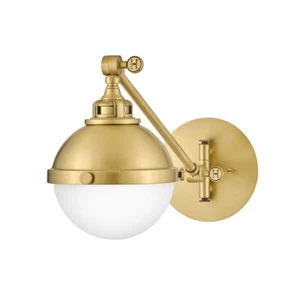 Hinkley Lighting Fletcher 1 Light Small Sconce, Satin Brass/Etched Opal - 4830SA - Picture 1 of 1