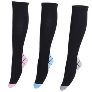 Compression Socks Stockings Women Men Knee High Medical Support S/M-X/XL 3 Pairs - Picture 1 of 10