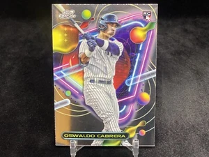 OSWALDO CABRERA 2023 TOPPS COSMIC CHROME #134 BASE ROOKIE CARD /NEW YORK YANKEES - Picture 1 of 2