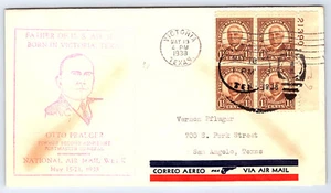 1938 Victoria, Texas National Airmail Week Cover Cachet Vernon Pfluger CV150 - Picture 1 of 2