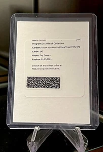 2023 Contenders Rookie Var Zay Flowers RC Red Zone Auto FOTL RPS REDEMPTION - Picture 1 of 1