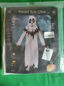 Hooded Robe Ghost Halloween Costume Child Size Large Unisex NEW Height 48-50 in - Picture 1 of 4