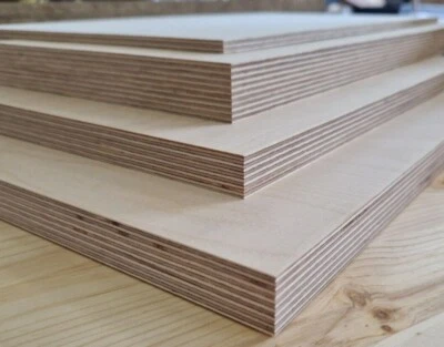 1,2cm 12mm Multiplexplatte Sperrholz Birke B: 10-58cm x L: 10-115cm Zuschnitt - Bild 1 von 3