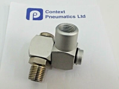AIGNEP Swivel Joint Air Line Connector 1/4" BSP Male Female Fitting Flexible Joint