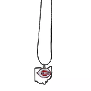 Cincinnati Reds Necklace Chain with State Shape Charm CO - Picture 1 of 1