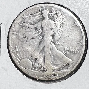 1920-D SEMI KEY DATE WALKING LIBERTY HALF DOLLAR ~ VG - Picture 1 of 2