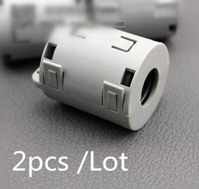 2x TDK Gray 13mm Cable Clamp Clip RFI/EMI/EMC Noise Filters Ferrite Core Case - Image 1 of 4