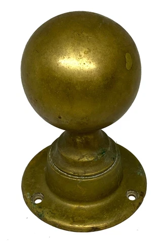 Large Vintage Brass Ball Finial - 5 5/8" H x 3" Diameter  OS Cover