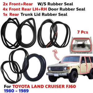 Windshield Weatherstrip Rubber Set 7 Fits Toyota Land Cruiser FJ60 1987-90 - Picture 1 of 8