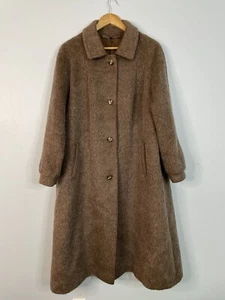 Gabardina peluda vintage Calw Sixth Sense mohair mezcla de pelo camel talla 46 - Imagen 1 de 15