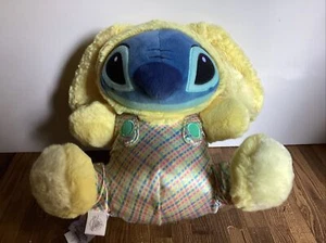 Disney Store Lilo & STITCH Easter Bunny Plush 10” Pastel Yellow - Picture 1 of 7
