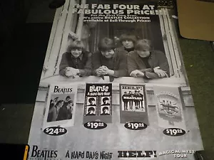 The Beatles Movies Promo 35 x 22 Poster Vg - Picture 1 of 3
