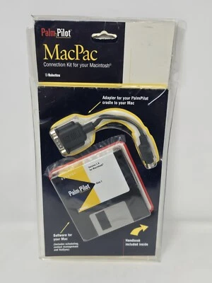 Kit PalmPilot MacPac 1997 de colección, versión 1.0 software para Macintosh con adaptador Foto 1 de 4