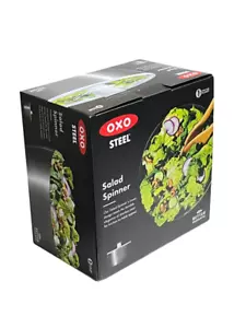 NEW OXO Stainless Steel Salad Spinner, Unused, Original Packaging, Gift Quality - Picture 1 of 7