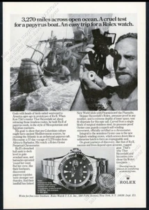 Rolex Submariner 1973 reloj Thor Heyerdahl Ra II barco foto vintage anuncio impreso - Imagen 1 de 2
