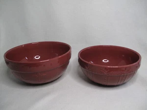Sorrento by Signature Serving Bowls Burgundy Ruby Red 9" & 8” Debbie Segura 2001 - Picture 1 of 16
