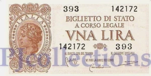 LOT ITALY - ITALY 1 LIRA 1944 PICK 29b UNC X 10 PCS - Picture 1 of 2