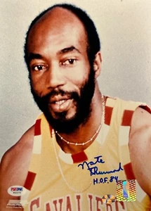 Nate Thurmond Signed 8x10 Cleveland Cavaliers NBA 'HOF 84' PSA W40376 - Picture 1 of 2