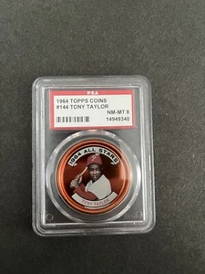 1964 Topps Coin #144 Tony Taylor PSA 8 - Picture 1 of 2