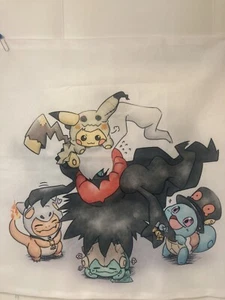 Pokémon Pillow Case 18”x18” NEW Pikachu Squirtle Charmander Bulbasaur Darkrai - Picture 1 of 5