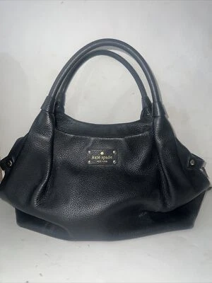 Kate Spade Stevie Berkshire Top Zip Black  Leather Shoulder Bag NG1-6 - Image 1 of 4