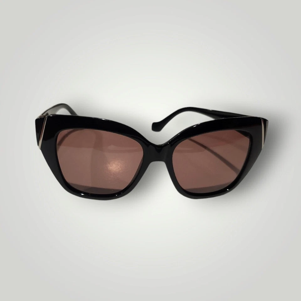 Balenciaga Cat Eye Sunglasses Black Frame White Logo On Arms - Image 1 of 4