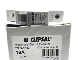 New CLIPSAL TSB-116 B16 16Amp Type B MCB 10kA Circuit Breaker TSB 16A - Picture 1 of 5