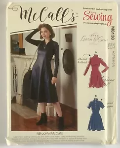 McCall’s M8138 UNGESCHNITTEN Nähen lernen Level 2 Stretch Strickkleid Muster 6 bis 24 - Bild 1 von 4
