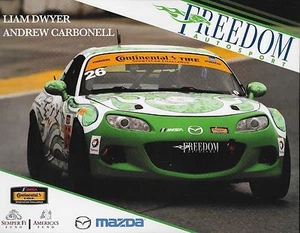 2016 LIAM DWYER & ANDREW CARBONELL "FREEDOM AUTOSPORT" #26 WTSC IMSA POSTCARD - Bild 1 von 1