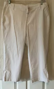 Neu mit Etikett Avenue Damen Caprihose weiß Größe 14 neu Baumwolle Elasthan Stretch - Bild 1 von 5
