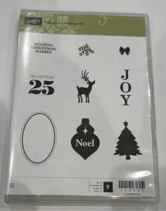 Stampin' Up Set Timbri in Gomma 9 Celebrazioni Gioiose Artigianato Natale Alberi Gioia. - Foto 1 di 3