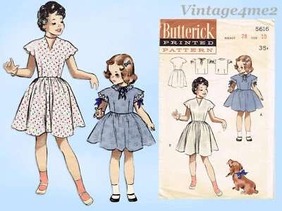 Butterick 5616: 1950s Uncut Girls Jumper & Blouse Sz 10 Vintage Sewing Pattern - Image 1 of 4