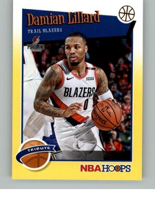 2019-20 Hoops Damian Lillard 291  HT  Portland Trail Blazers Yellow