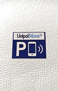 Stickers Unipolmove Inner Glass IN Vinyl 3 Pieces Unipol Move Stop Highway - Picture 1 of 1