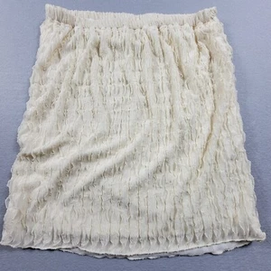 High Waist Bodycon Skirt Adjustable Womens Size XL Ivory - Picture 1 of 10