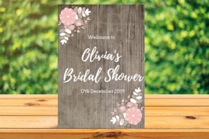 Printable WELCOME SIGN with personalised fonts, background and images - Picture 1 of 2