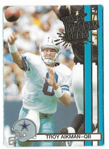 Troy Aikman 1990 Action Packed ALL MADDEN TEAM card #21