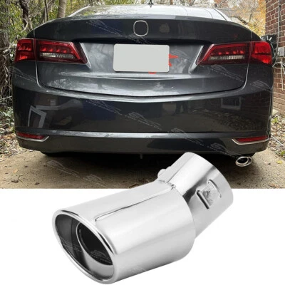Silenciador de tubo de escape curvo de acero inoxidable con punta de escape de coche para Acura TLX TSX TL 2" Foto 1 de 4
