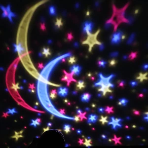 KIDS SPACE PROJECTOR LAMP Multicolor LED Night Light Stars with Timer - Picture 1 of 12