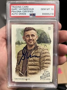 2019 Topps Allen & Ginter Gary Vee Vaynerchuk Autograph Signed PSA Auto Mint 10