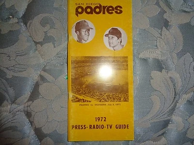 1972 SAN DIEGO PADRES MEDIA GUIDE Press Book Yearbook Program Baseball AD - Image 1 of 2