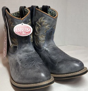 Laredo Boots Sapphrye Round Toe Cowboy Booties Womens Blue Dress 51026 Size 6.5M - Picture 1 of 10