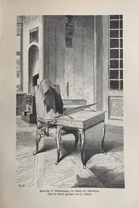 Schloss Rheinsberg - Arbeitszimmer Friedrich des Großen - Original 1881 - Lüders - Picture 1 of 4
