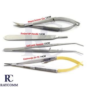 Castroviejo Ago Tenuta TC Manico bisturi Noyes Sutura Taglio Forbice Affilata  - Foto 1 di 5